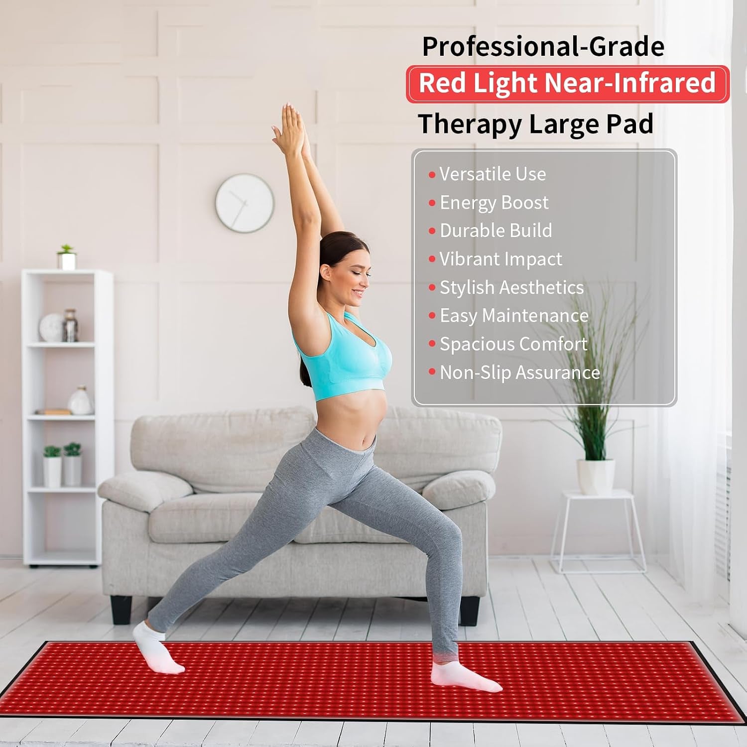 Red Light Therapy Mat for Body Pain Relief,Red Light Therapy Blanket 1280 Leds Red near Infrared 660Nm 850Nm Full Body Pad, 71"X 31" Large Red Light Therapy Pad