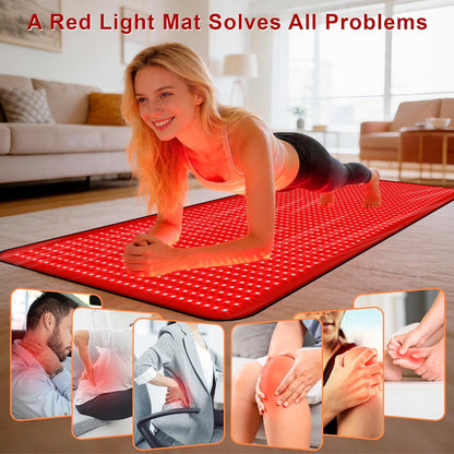Fully Body Red Light Therapy Mat, 76.8"X33.4" Large Size Red Light Therapy for Body Dual Wavelength 660Nm & 850Nm Red Light Blanket with Remote Timer, Perfect for Mom Dad Elderly Lover Friends Family