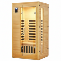 Infrared Sauna Designed for Home Relaxation, Low EMF Carbon Heaters, Hemlock Wood, Bluetooth Speakers